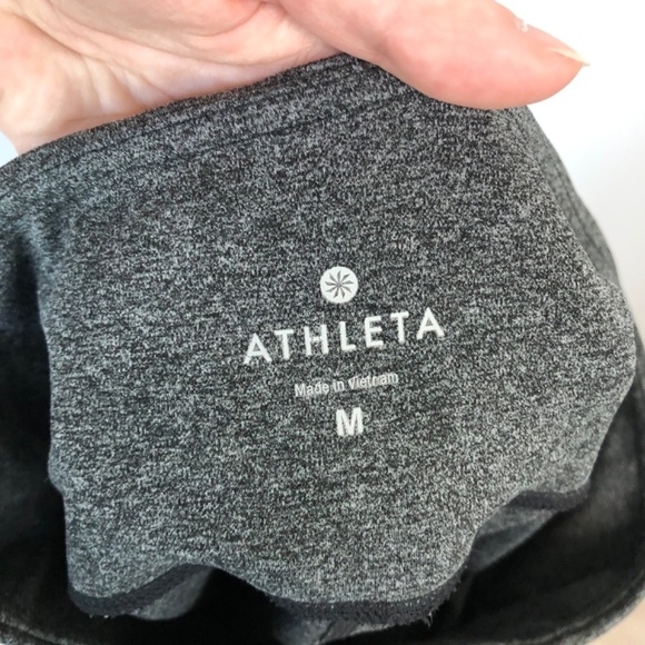 Athleta Salutation Cropped Leggings Grey Black Active Yoga M - Picture 4 of 14